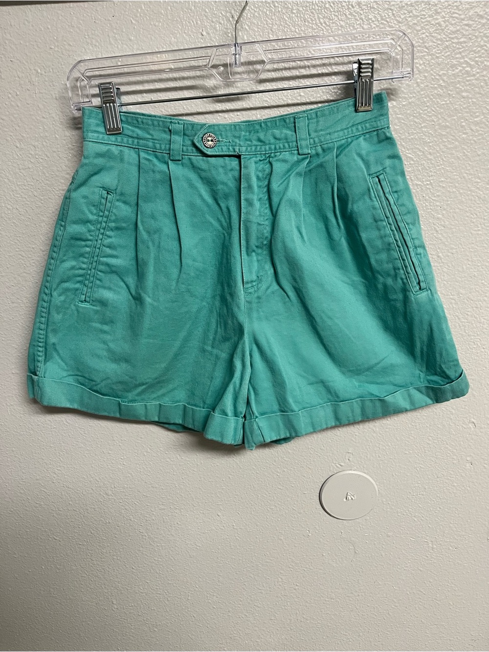 Lizsport Shorts High-Rise Seafoam Green 100% Cotton